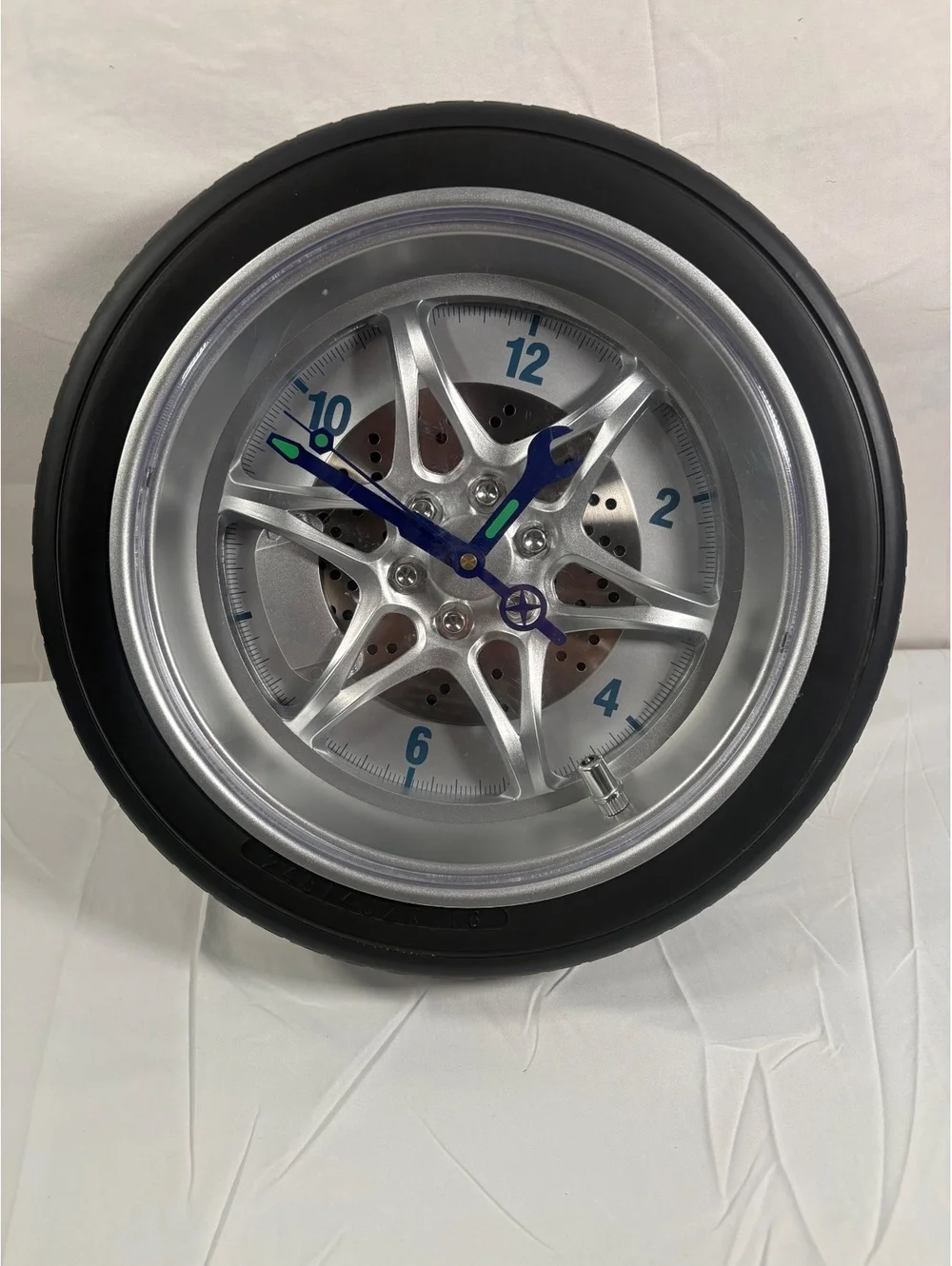 14 Inch Tire Rim Wall Clock with Wrench Hands